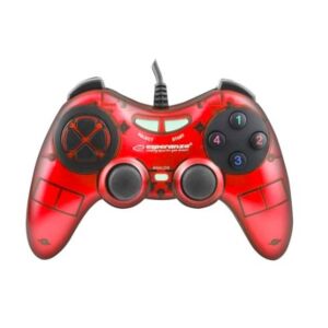 Esperanza Fighter PC Gamepad - Piros, Vibrációs, USB 139330500 - Kontroller
