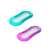 Bestway Aqua Lounge inflatable pool float, turquoise and green and purple and pink, side view