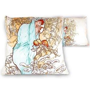 Mucha - Tél Díszpárna - 45x45 cm - Szecessziós Design 139331945 - Díszpárna