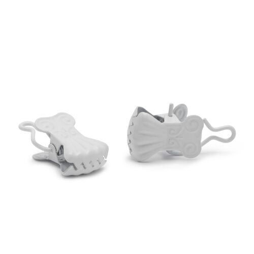 Bewello fehér dekoratív függönycsipeszek, 2 darabos szett