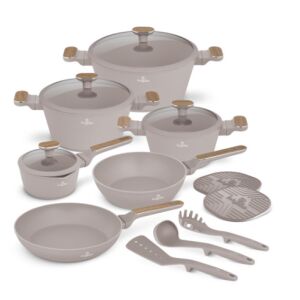 Berlinger Haus BH-8344 Taupe Nordic Kollekció 15 részes edénykészlet - Edénykészlet