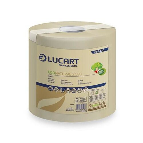 LUCART EcoNatural 2.500 Tekercses Kéztörlő - 2 rétegű, Barna