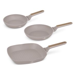 Berlinger Haus BH-8342 Taupe Nordic Kollektion 3-teiliges Bratpfannen-Set - Berlinger Haus Pfannen