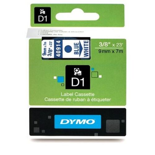 Dymo D1 9mmx7m kék/fehér feliratozógép szalag 139336868
