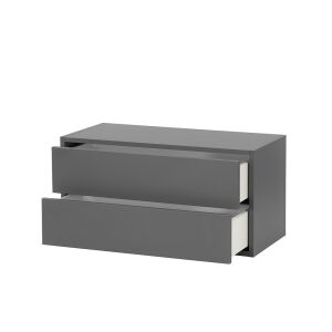 Boxie Hängeschrank mit 2 Schubladen 40x80x37 cm anthrazit 139920322 - Wohnzimmermöbel