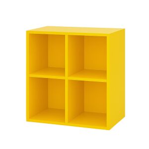 Otwarta szafka ścienna Boxie 80x80x37 cm żółta 139337664 - Meble do salonu