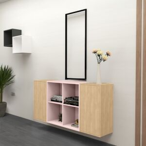 Boxie offener Wandschrank 80x80x37 cm rosa 139337700 - Wohnzimmermöbel
