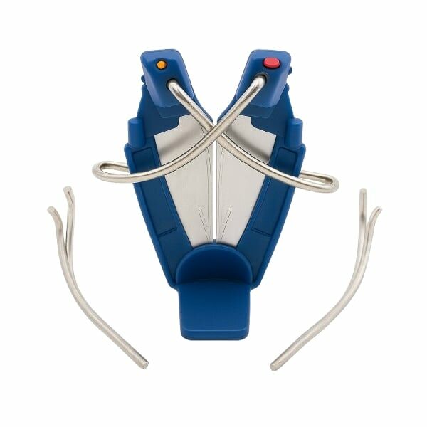 Brúska na nože Easy Sharp, modrá, nehrdzavejúca oceľ