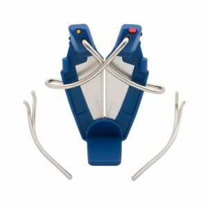 Ascuțitor de cuțite Easy Sharp albastru cu tije din oțel inoxidabil - Ustensile de bucătărie