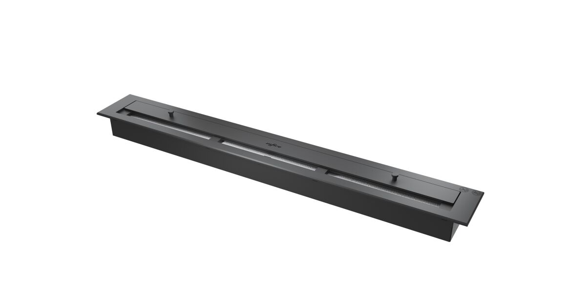 Semineu cu Bioetanol Inside 1200 by INFIRE, 1200 x 500 x 200 mm, Central, Incorporabil, cu Sticla termorezistenta si accesorii incluse, Otel, Negru, lungime arzator 80 cm si capacitate rezervor 2 litri 139339264