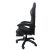 Side view of GOBOLED PRO-X black gaming chair with footrest