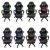 GOBOLED Gamer chair with footrest and LED lighting, multiple color options