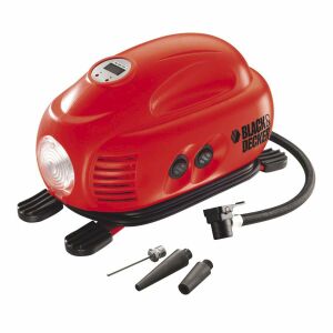Black & Decker ASI200 12V Auto Kompresorska Pumpa sa Dodacima - Black & Decker