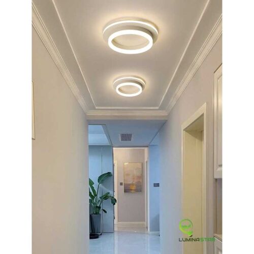 JIJU® Kerek mennyezeti lámpa, 30W, LED, meleg/semleges/hideg fény, egyszerű design, fehér 139344899 - Otthon és kert