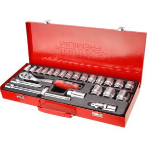 EXTOL PREMIUM Dugókulcs Készlet - 24 részes, 1/2", 10-32mm