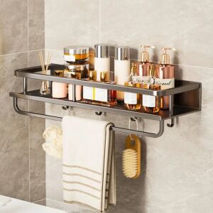 Fali Rendszerező Törölközőtartóval - 40 cm, Rozsdamentes Acél