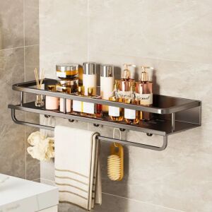 Fali Szervező Törölközőtartóval - 50cm, Rozsdamentes Acél