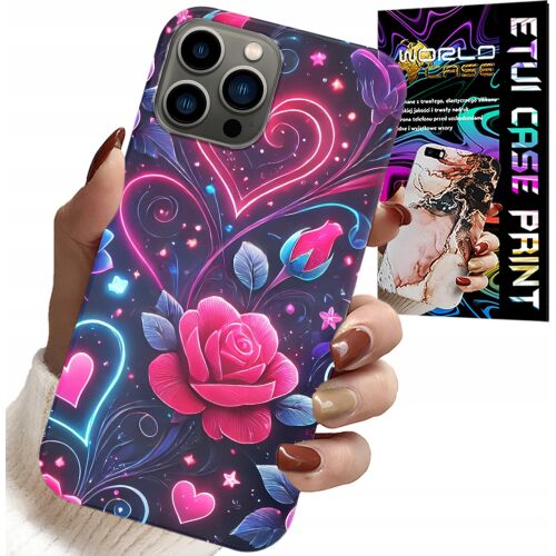 World Case iPhone 12 Pro Max tok szív és rózsa mintával - HDD és GPS tok