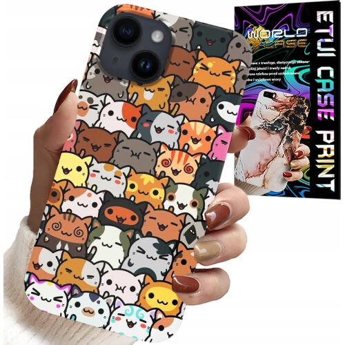World Case iPhone 15 tok aranyos macska mintával 