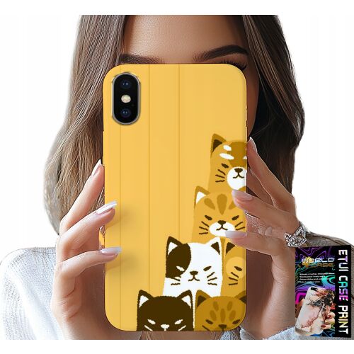 World Case iPhone X/XS telefontok aranyos macska mintával - HDD és GPS tok