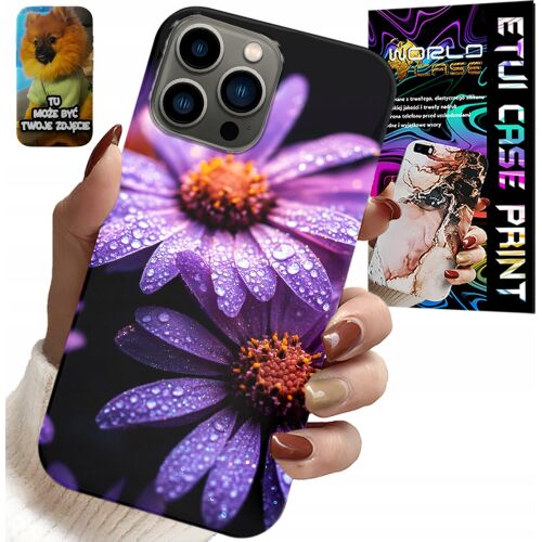 TOK iPhone 13 Pro rózsaszín virágos tok 