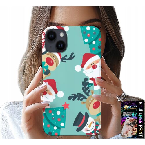 World Case iPhone 15 Plus Karácsonyi rénszarvas, Mikulás, hóember telefontok használatban - Telefontok