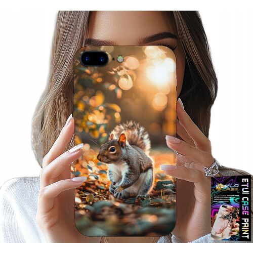 World Case nyomtatott iPhone 7 Plus tok mókus mintával - HDD és GPS tok