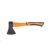 WORKSITE WT3042 axe with 600g head and 400mm fiberglass rubberized handle for wood splitting and chopping