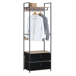 Intenso Home Nyitott Gardrób - 60x175cm, 2 Fiókkal, Tölgy Szín