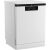 Beko BDFN26530W freestanding dishwasher, white, angled view