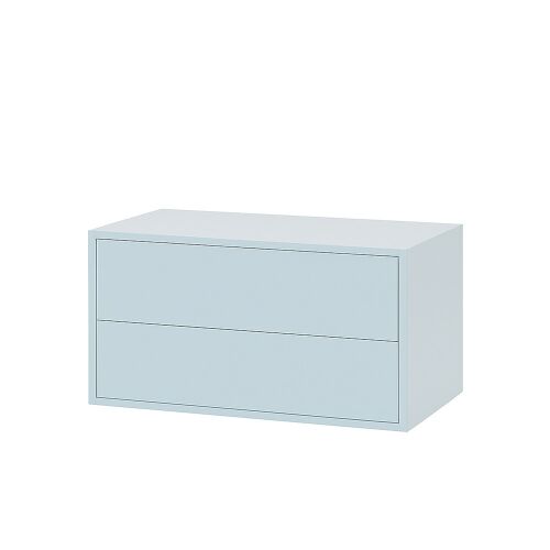 Leziter Boxie - 2 Fiókos Kék Fali Szekrény - 40x80x37 cm - Moduláris 139491313