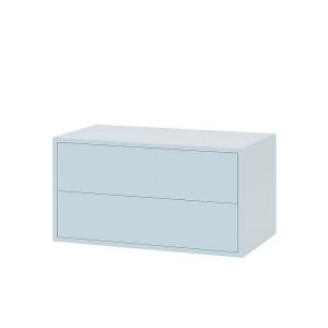 Leziter Boxie - Fali Szekrény 2 Fiókkal - 40x80x37 cm - Kék 139491468 - Faliszekrény