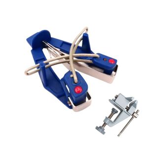 Ostrzałka do noży Sharp Easy i miniaturowy imadło żeliwne, zacisk stołowy, zestaw 2 w 1, niebiesko-szary 139491538 - Sharp