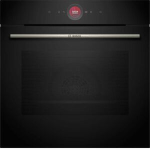 Elölnézet a Bosch Serie 8 HBG7321B1 fekete beépíthető sütőről - Sütő