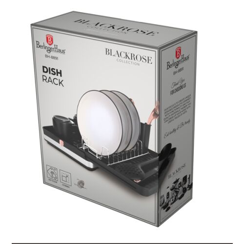 Сушилник за съдове Berlinger Haus Black Rose Collection в опаковка