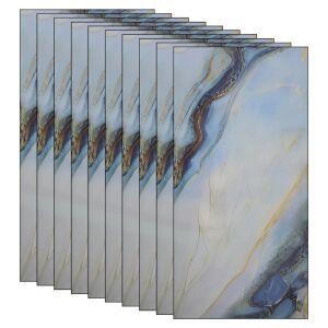 Szett 50 x öntapadós márvány utánzatú tapéta NEXTLY, vízálló, állítható, erős ragasztóval, könnyen felszerelhető, felületi lefedettség 9 nm, 30x60 cm, 2mm vastag, 256-1