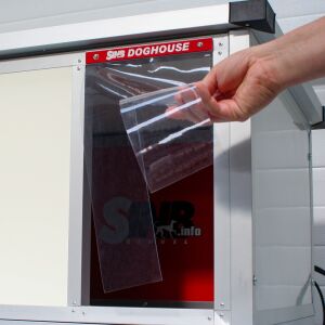 Kutyaház Függöny - S Méret (22x42cm) - Átlátszó Szélvédő 139507109 - Kisállat ajtó, elkerítő