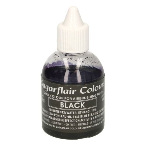 Sugarflair Fekete Airbrush Festék - 60ml