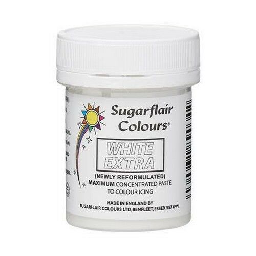 Sugarflair Max Extra Fehér Paszta - 42g, Fondant és Marcipán Színező