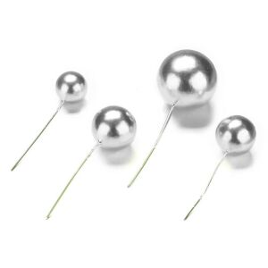 Cake-Masters Ezüst Gömb Tortadísz Beszúró - 4 db-os szett