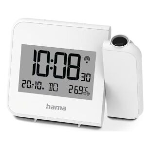 Hama Hvar Projektoros Ébresztőóra - Rádióvezérelt, Fehér 139510369 - Ébresztőóra