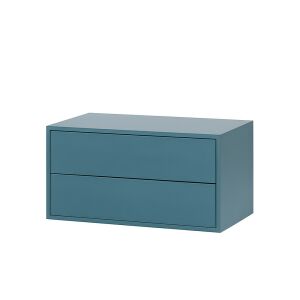 Leziter Boxie - 2 Fiókos Fali Szekrény - 40x80x37 cm, Petrolkék 139510621 - Faliszekrény