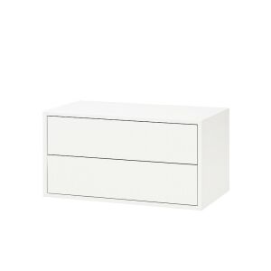 Leziter Boxie - Fali Szekrény 2 Fiókkal - 40x80x37 cm - Fehér 139510626 - Faliszekrény