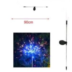 Napelemes Kerti LED Lámpa - Tűzijáték Hatású, 90 LED, Színes, 90cm 139511100 - Napelemes lámpa