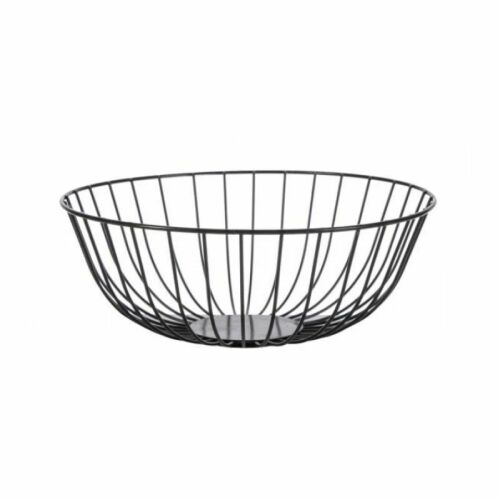Fekete Fém Gyümölcstál - Drótkosár 27x27x10,3 cm 139511160
