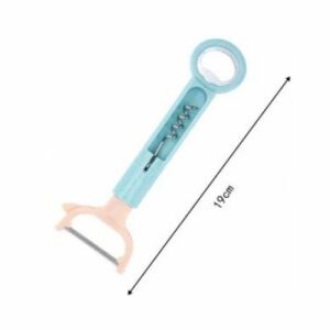 3 az 1-ben Konyhai Hámozó, Dugóhúzó és Sörnyitó - Rozsdamentes Acél - Pasztell Kék 139511178 - Hámozó