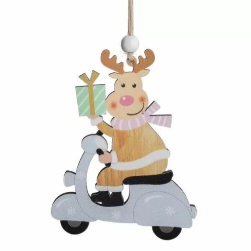 Ren pe scuter ornament de brad