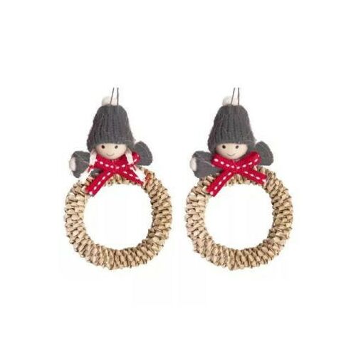 Karácsonyi Türschmuck mit Figuren, 10 cm, Weihnachtsdekoration