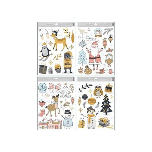 Okenná nálepka so zimným a vianočným motívom 42 x 30 cm - rôzne druhy. 139511968
