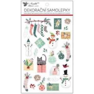 Karácsonyi Zokni Mintás Dekor Matrica - 15x25cm, Ünnepi Díszítéshez 139511970 - Matrica, mágnes